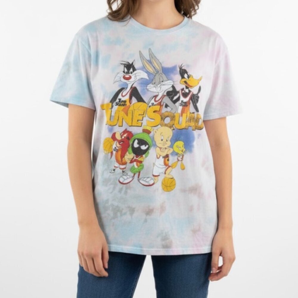 Space Jam A New Legacy Tune Squad Women's Tie-Dye Graphic T-Shirt Size M/M